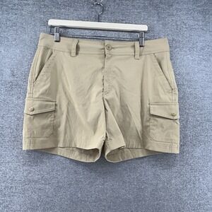 Eddie Bauer Cargo Hiking Shorts Women Size 14 Beige Outdoor
